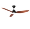 Immagine di Ventilatore a Pale Nero Noce 132 cm Led Luce Regolabile CCT Pegaso Perenz