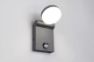 Immagine di Applique Antracite Led Inclinabile CCT 2300+3000+4000K e Sensore Movimento Adour IP44 Trio Lighting