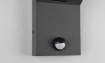Immagine di Applique Antracite Led Inclinabile CCT 2300+3000+4000K e Sensore Movimento Adour IP44 Trio Lighting