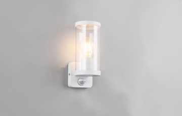 Immagine di Applique Per Esterni Bianca Cilindro Con Sensore IP44 Bonito Trio