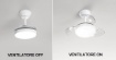 Immagine di Ventilatore Compatto Da Soffitto Pale A Scomparsa Luce Led Mini Open Perenz
