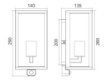 Immagine di Applique Squadrata Antracite 1xE27 con Sensore Movimento IP44 Garonne Trio Lighting