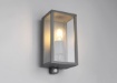 Immagine di Applique Squadrata Antracite 1xE27 con Sensore Movimento IP44 Garonne Trio Lighting