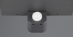 Immagine di Applique Squadrata Antracite 1xE27 con Sensore Movimento IP44 Garonne Trio Lighting
