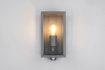 Immagine di Applique Squadrata Antracite 1xE27 con Sensore Movimento IP44 Garonne Trio Lighting