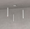 Immagine di Lampadario Decentrato Tre Pendenti Squadrati Per Soggiorno Tube Led GU10 Top Light