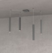 Immagine di Lampadario Decentrato Da Soggiorno 4 Pendenti Quadrati GU10  Square Tube Top Light 1173/S4