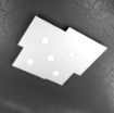 Immagine di Plafoniera Led Gx53 5 Luci Moderna Squadrata Per Ufficio Plate 1129 PL5 Top Light