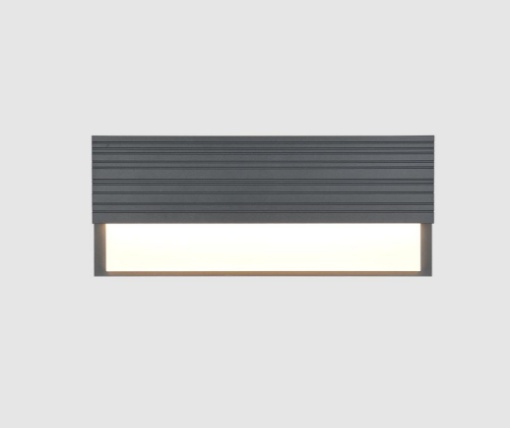 Immagine di Lampada Rettangolare da Parete per Esterno Antracite Led Luce Diretta e Indiretta Mariza IP65 Trio Lighting