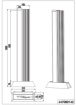 Immagine di Palo Alto da Giardino Antracite Led Mariza IP65 H100 cm Trio Lighting 