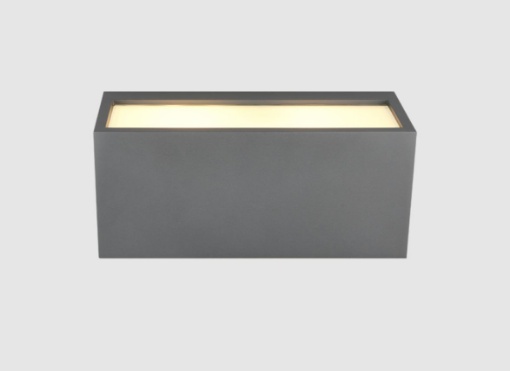 Immagine di Applique Rettangolo Antracite Bi-Emissione 2xE14 Mayenne IP44 Trio Lighting 