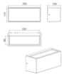 Immagine di Applique Esterna Biemissione Rettangolare Effetto Legno 2xE14 Mayenne Trio