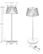 Immagine di Lumetto Bianco Decorativo Suarez Led Touch Dimmer + Base Ricarica a Induzione IP44 Trio Lighting 