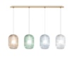 Immagine di Lampadario Moderno Vetri Multicolor Binario 4 Luci Per Tavolo Tender 1181 Top Light