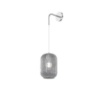 Immagine di Applique Da Parete Cromo Regolabile Pendente Vetro Rigato Tender 1181 Top Light