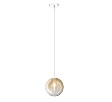 Immagine di Lampadario Sfera Vetro Pendente Per Cucina Moderna Eclipse 1184 Top Light