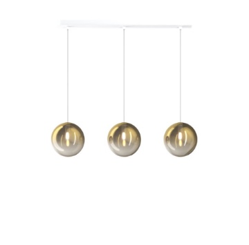 Immagine di Lampadario A Binario Design Sfere Vetro Tre Luci Per Tavolo Eclipse 1184 Top Light