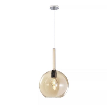 Immagine di Lampadario Moderno Ampolla Sfera Pendente Vetro 25cm Future 1155 SG Top Light