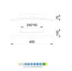 Immagine di Applique Da Specchio Cromo Design Curvo Jeri Led 8w 3000k Mantra 45 cm