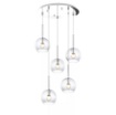 Immagine di Lampadario A Sospensione Soggiorno Grappolo Sfere Vetro Future 1155 S5TP Top Light