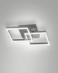Immagine di Plafoniera Doppio Quadrato Grigio Antracite Led 4000k Dimmer Bard Fabas
