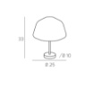 Immagine di Lampada Da Comodino Moderna Ottone Vetro Ambra Double Skin 1176 Top Light