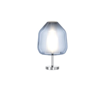 Immagine di Abatjour Camera Da Letto Moderna Cromo Vetro Blu Beta Double Skin 1176 Top Light