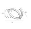 Immagine di Applique Curva Tornado Led 12w 3000k 4000k Per Camera da Letto Top Light