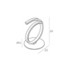 Immagine di Abatjour Da Comodino Design Curvo Led 12w 3000k-4000k Tornado Top Light