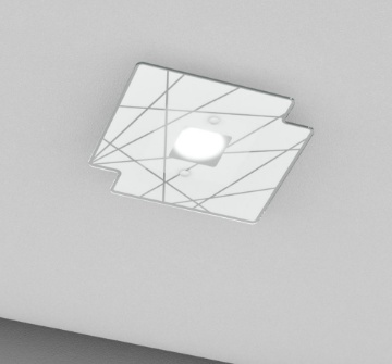 Immagine di Plafoniera Led Vetro Bianco Design Squadrato Moderno Gx53 Focus Top Light 1199