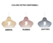 Immagine di Applique Moderna Campana Vetro Colorato Struttura Bianca Dress Top Light 1191AT