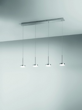 Immagine di Lampadario a Sospensione 4 Dischi Led 32w Dunk Alluminio Fabas
