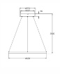 Immagine di Sospensione Anello Singolo Nero Led 36w Dimmer Giotto Fabas 