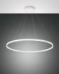 Immagine di Lampadario Sospensione Grande Anello Bianco D.100 cm Giotto Led Dimmer Fabas 
