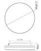 Immagine di Plafoniera Rotonda Led 27w Policarbonato Bianco Ø28 cm Trigo IP65 Fabas	