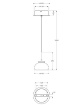 Immagine di Sospensione Moderna Design per Comodini Camera da Letto Vetro Fumé Ø14 cm Arabella Fabas