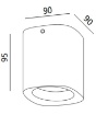 Immagine di Plafone Cubo Stondato GU10 Smooth Alluminio Bianco IP44 Fabas 