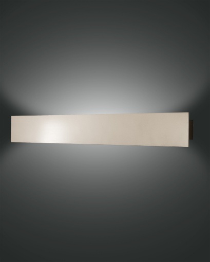 Immagine di Lampada da Parete Rettangolo Alluminio Oro Opaco Led 20w Lotus L.64,5cm Fabas 