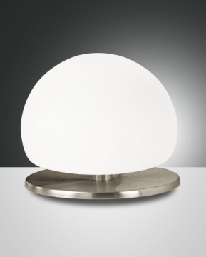 Immagine di Lumetto Nichel Paralume Sfera Vetro Soffiato G9 LED Dimmer Inclusa Morgana Fabas