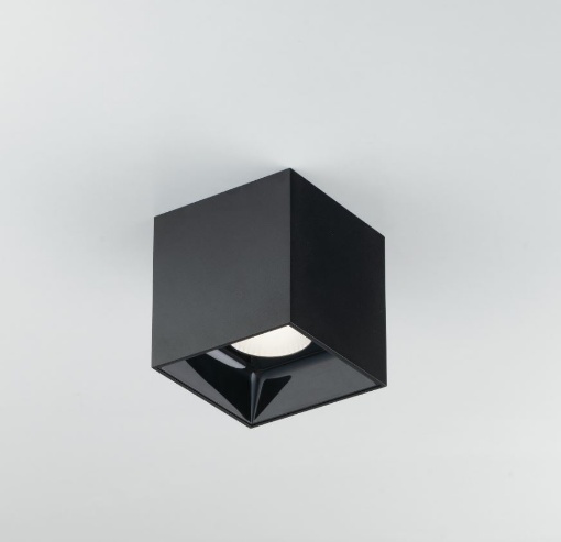 Immagine di Faretto Cubo Da Soffitto Nero Mig Led 20w CCT CRI90 Ottica 45° Intec