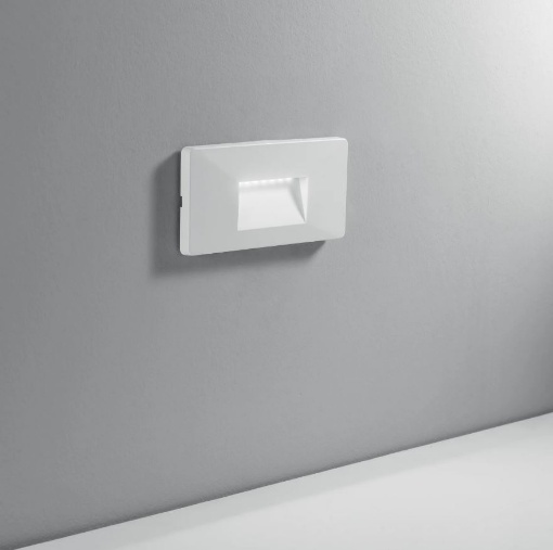 Immagine di Segnapasso Per Esterno Led 4w CCT Fissaggio Muro o Alloggio Cassetta 506 Breen Intec