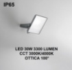 Immagine di Faro Per Esterni Grigio IP65 Led 30w CCT Luce Selezionabile Axel Intec Light