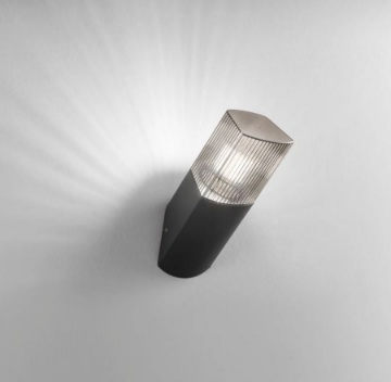 Immagine di Applique Per Esterno Inclinata Moderna Antracite IP54 Led E27 Dark Intec Light