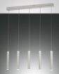 Immagine di Lampadario Bianco 5 Luci Led in Linea per Isola Cucina Prado Fabas