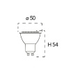 Immagine di Lampadina LED GU10 Vetro 5,5w 3000k Luce Calda Ottica 36° 560 Lumen