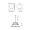 Immagine di Faretto Incasso Nero Led 3w Con Ghiera Intercambiabile 44mm Dama Intec