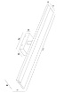 Immagine di Applique da Specchio Bagno Sinis Rettangolare Cromo Led 12w IP44 Fabas