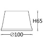 Immagine di Lampada Soffitto Cono Ricaricabile USB Esterno IP54 Led 3W Armanda Nero Ø10 cm Fabas