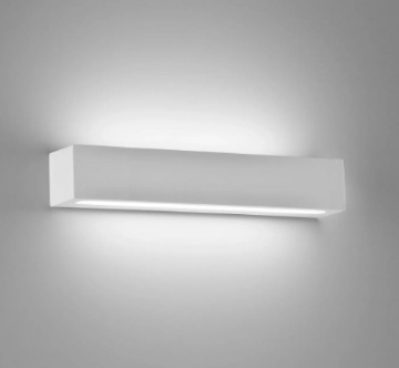 Immagine di Applique Gesso Bianco Prisma Grande 40cm Verniciabile Led 30w 3000k Isyluce 858
