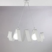 Immagine di Lampadario Moderno Helix Ricciolo Metallo Bianco Per Cucina Be Light